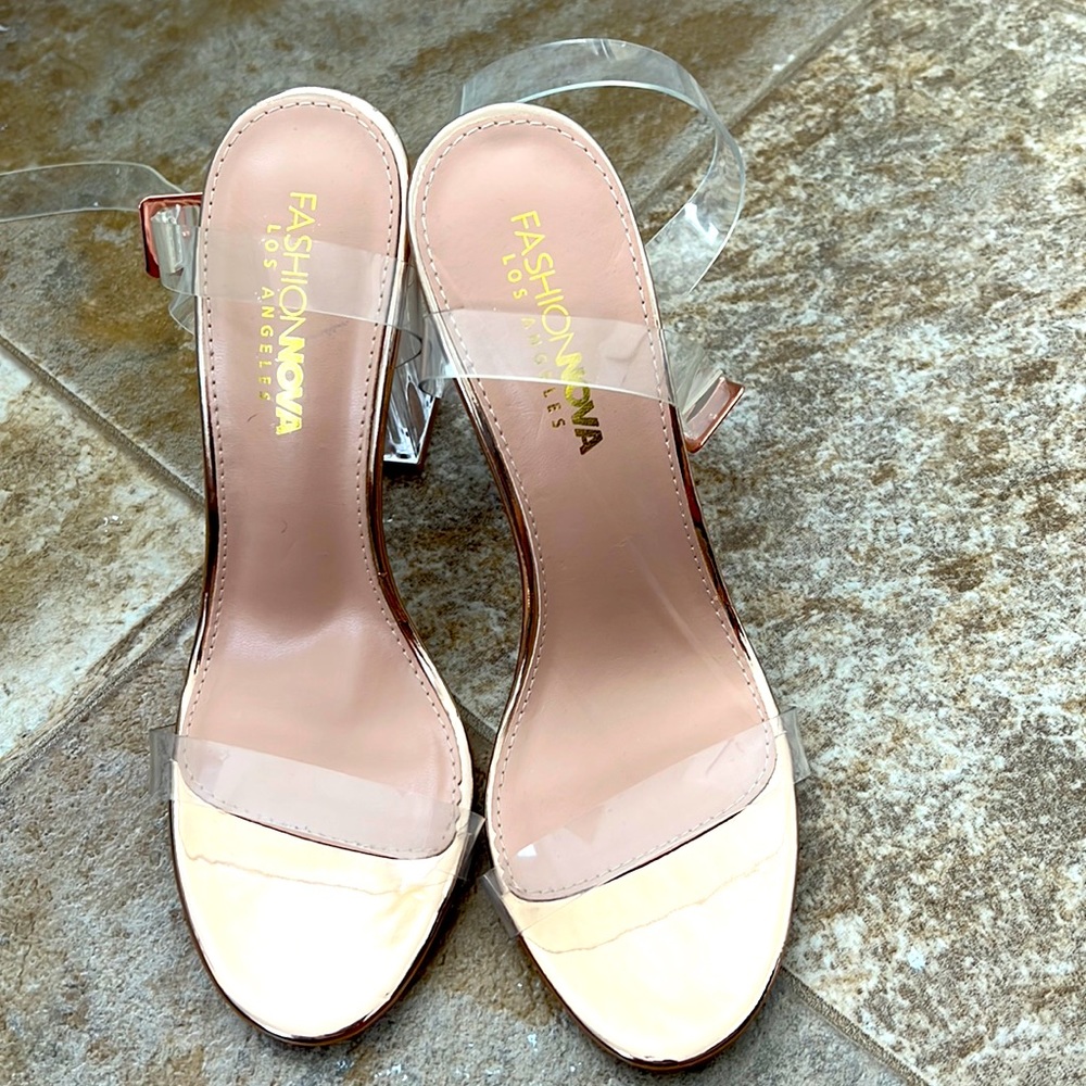 Fashion Nova Lucite Block Heel